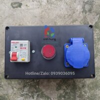 Ổ Cắm Điện Có Chân Tiếp địa Schuko 16A - 250V - CB CHỐNG GIẬT DELIXI sạc xe ô tô điện - Ổ Cắm Type F, Type B - Hộp Đen