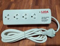 Ổ Cắm Điện Công Suất Lớn Chịu Tải LiOA - 4 lỗ, 6 lỗ dây dài 2.5m 2 lõi - 4 ổ cắm 4SS2.5-2