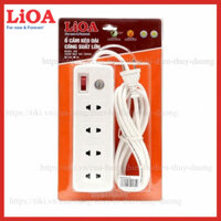 Ổ Cắm Điện Công Suất Lớn Chịu Tải LiOA - 4 lỗ, 6 lỗ dây dài 2.5m 2 lõi - 4 ổ cắm 4SS2.5-2