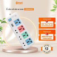 Ổ Cắm Điện công tắc Nối Dài Comet CES4433 2500W dây dài 3m, 7 lỗ cắm