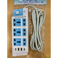 Ổ Cắm Điện CYX 218U Tích Hợp Cổng Sạc USB Đa Năng, Nhiều Lỗ Cắm, Công Suất 2500W