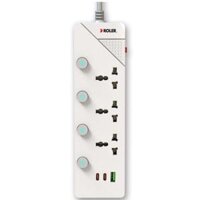 Ổ cắm điện đa năng 3 lỗ cắm tích hợp sạc nhanh Roler RES-1003A.3 (Màu trắng)