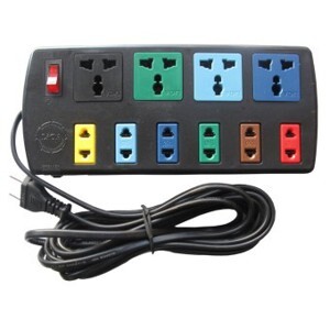 Ổ cắm điện LIOA 10 lổ cắm 3m 10A 2000W Automat 4D6S32