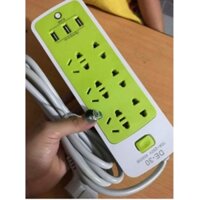 Ổ Cắm Điện Đa Năng 6 Phích Và 3 Cổng Sạc USB