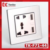 Ổ Cắm Điện Đa Năng Âm Tường Chuẩn Vuông Tích Hợp USB TK-F71-B-44 Cao Cấp