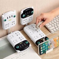 Ổ cắm điện đa năng chống giật - tích hợp 3 cổng sạc USB hình mèo