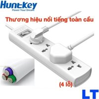 Ổ cắm điện đa năng chống sét Huntkey SZM401 - 2500W, 4 lỗ 3 chân đa năng