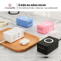 Ổ cắm điện đa năng có sạc không dây, cổng usb chống giật an toàn decor cực xinh