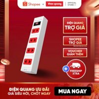 Ổ cắm điện đa năng Điện Quang ECO ĐQ ESK 42 ECO (4 lỗ 2 chấu) công suất lớn, tự ngắt khi quá tải, BH 12 tháng