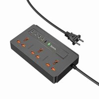 Ổ cắm điện đa năng Hoco DC15 sạc nhanh PD18W hỗ trợ 4 cổng USB- cổng AC tiện dụng - Hàng chính hãng - Ổ cắm điện T09 - PD