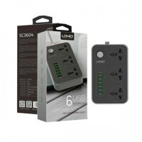 Ổ Cắm Điện Đa Năng LDNIO SC3604 | 3 Chấu | 6 USB A