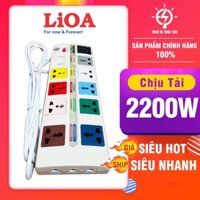 Ổ cắm điện đa năng LIOA trung tâm có mạch chống sét, 2200W, 10 ổ cắm, 1 công tắc, dây dài 3M - 10OFFICE-3W - Thiết Bị Đi