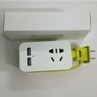 Ổ CẮM ĐIỆN ĐA NĂNG MINI TÍCH HỢP 2 CỔNG USB 2A CHO ĐIỆN THOẠI