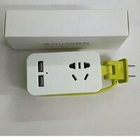 Ổ CẮM ĐIỆN ĐA NĂNG MINI TÍCH HỢP 2 CỔNG USB 2A CHO ĐIỆN THOẠI