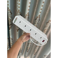 Ổ cắm điện đa năng SK28 chính hãng Drapow 10 ổ cắm điện 220v + 5 cổng usb A + 1 cổng Type C sạc nhanh PD