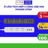 Ổ cắm điện đa năng thông minh Xiaomi, tích hợp 3 cổng sạc nhanh USB 15W, Dây cắm dài 1m8