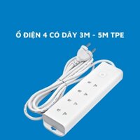 Ổ cắm điện đa năng thông minh 4 lỗ cắm TPE, Dây Cáp Dày Chất Lượng Cao 100%