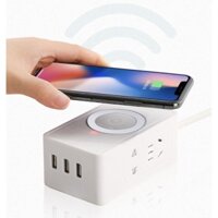 Ổ Cắm Điện Đa Năng tích hợp Sạc Không Dây,Hỗ trợ 3 Cổng USB