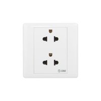 Ổ cắm điện đôi 3 chấu Sino S98UE2