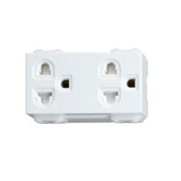 Ổ cắm điện đôi 3 chấu Panasonic WEV1582-7SW 250V 16A chuẩn WIDE