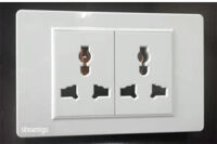 ổ cắm điện đôi âm tường 3 chấu đa năng K6-049 , 16A,220V