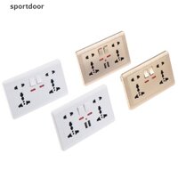 Ổ Cắm Điện Gắn Tường 5 Lỗ Cắm USB Kép 2.1A