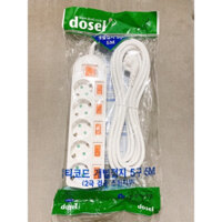 Ổ cắm điện Hàn Quốc 5 lỗ 6 công tắc có dây điện dài 5m tự động ngắt điện khi quá tải