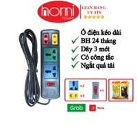Ổ Cắm Điện Kéo Dài, Ổ Cắm Điện 4 Lỗ, Ổ Cắm Điện Có Công Tắc, Ổ Cắm Điện Dây Dài 3 Mét
