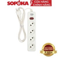 Ổ cắm điện liền dây chịu tải 1200W SOPOKA 3L1-6L1 công tắc an toàn