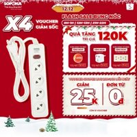 Ổ cắm điện liền dây chịu tải 1200W SOPOKA 3L1-6L1 công tắc an toàn - ĐIỆN NƯỚC QUÂN HIỀN