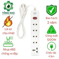 Ổ cắm điện liền dây Sopoka có công tắc chịu tải 1200W dây dài 2.5m, 4.5m – Tổng kho kim khí