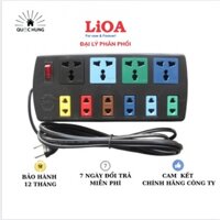 Ổ cắm điện Lioa 10 Lỗ Đa Năng 8D52N,Ổ cắm điện dây dài 5m-Bảo hành 12 tháng-Hàng chính hãng công ty