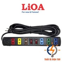 Ổ cắm điện LIOA, 2200W, 6 ổ cắm, 2 công tắc, dây dài 3M, 5M, 6S3 - 6S3W - Thiết Bị Điện T&H