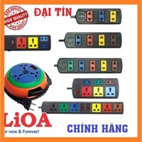 Ổ Cắm Điện LIOA, 3D3S Ổ điện LiOA Có Công Tắc, Ổ cắm điện đa năng 6 lỗ, ~2000W, Dây Dài 3m/5m