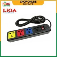 Ổ cắm điện Lioa 4 lỗ 3 chấu 4D32N-4D33N-4D52N dây dài 3m-5m 2200W 10A