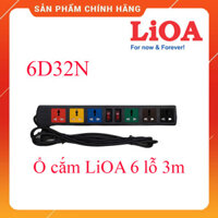 Ổ cắm điện LiOA 6 lỗ 3m 6D32N 6 ổ 3 chấu đa năng kéo dài chính hãng - Điện nước Quân Hiền
