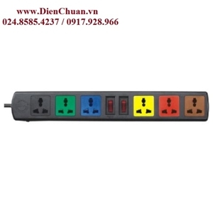 Ổ cắm điện Lioa 6D32N ( 6 chấu, dây dài 3m)