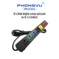 Ổ cắm điện Lioa 6D32N (6 ổ 3 chấu) - Bảo hành 24 tháng