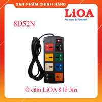 Ổ cắm điện LiOA 8 lỗ 5m 8D52N 8 ổ 3 chấu đa năng kéo dài chính hãng - Điện Nước Quân Hiền