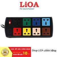 Ổ cắm điện LIOA, 8 lỗ, có công tắc, ~2000W, dây dài 3m/5m, mã: 8DN