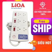 Ổ cắm điện LIOA công suất lớn, 3300W, 6 ổ cắm, 3 công tắc, dây dài 2.5M, 6SS2.5-2 - Thiết Bị Điện T&H