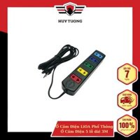 Ổ Cắm Điện LiOA Phổ Thông - Ô Căm Điên 3 lô - 4 lô - 5 lô - 6 lô - dai 3m - MITA - Ổ cắm ko công tắc 5TC 3m