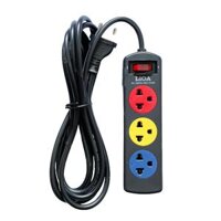 Ổ Cắm Điện LiOA Phổ Thông - Ô Căm Điên 3 lô - 4 lô - 5 lô - 6 lô - dai 3m - MITA - Ổ cắm có công tắc 3TS 3m