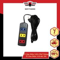 Ổ Cắm Điện LiOA Phổ Thông - Ô Căm Điên 3 lô - 4 lô - 5 lô - 6 lô - dai 3m - MITA - Ổ cắm ko công tắc 3TC 3m