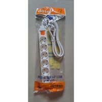 Ổ cắm điện loại 6 lỗ 1 công tắc chiều dài dây 1.5M thương hiệu Dosel