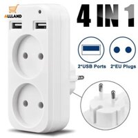 Ổ cắm điện mở rộng Multitap - EU Plug Power Strip Ổ cắm 4 lỗ - Ổ cắm chuyển đổi sạc nhanh cho điện thoại Máy tính bảng Laptop