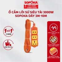 Ổ cắm điện ổ điện SOPOKA T3000W Công suất lớn siêu chịu tải , Ổ Cam Liền Dây SOPOKA