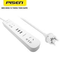 Ổ cắm điện Pisen KY-23(EP) kèm 3 chân sạc USB - Ổ cắm điện thông minh, đa năng, Bảo hành 24 tháng Chính Hãng