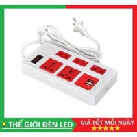 Ổ cắm Điện Quang 5 lỗ 2 cổng USB 2A dây 2m/5m chính hãng