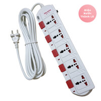 Ổ cắm Điện Quang 5 lỗ 3 chấu dây 2 mét, 5 mét